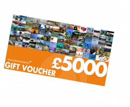 Enjoy £5000 to spend on our range of over 10,000 experiences, gifts and stayovers