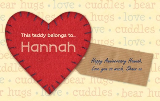 personalised teddy in a tin