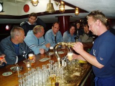 Three mast clipper sailing