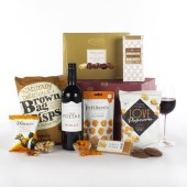 Hamper Gift- Box of Indulgence with Red Wine